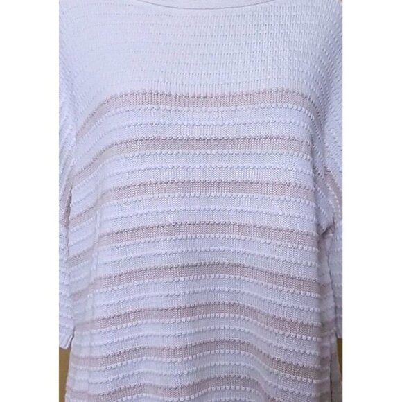 Time and True Sweater Short Sleeved Cotton Womens Small Striped Loose Fit EUC - Picture 4 of 10